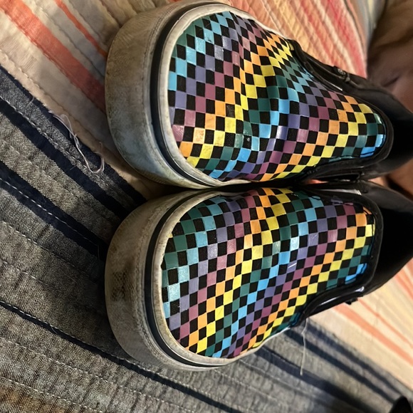 Little Girls Size 3 Vans multi colored - Picture 5 of 6